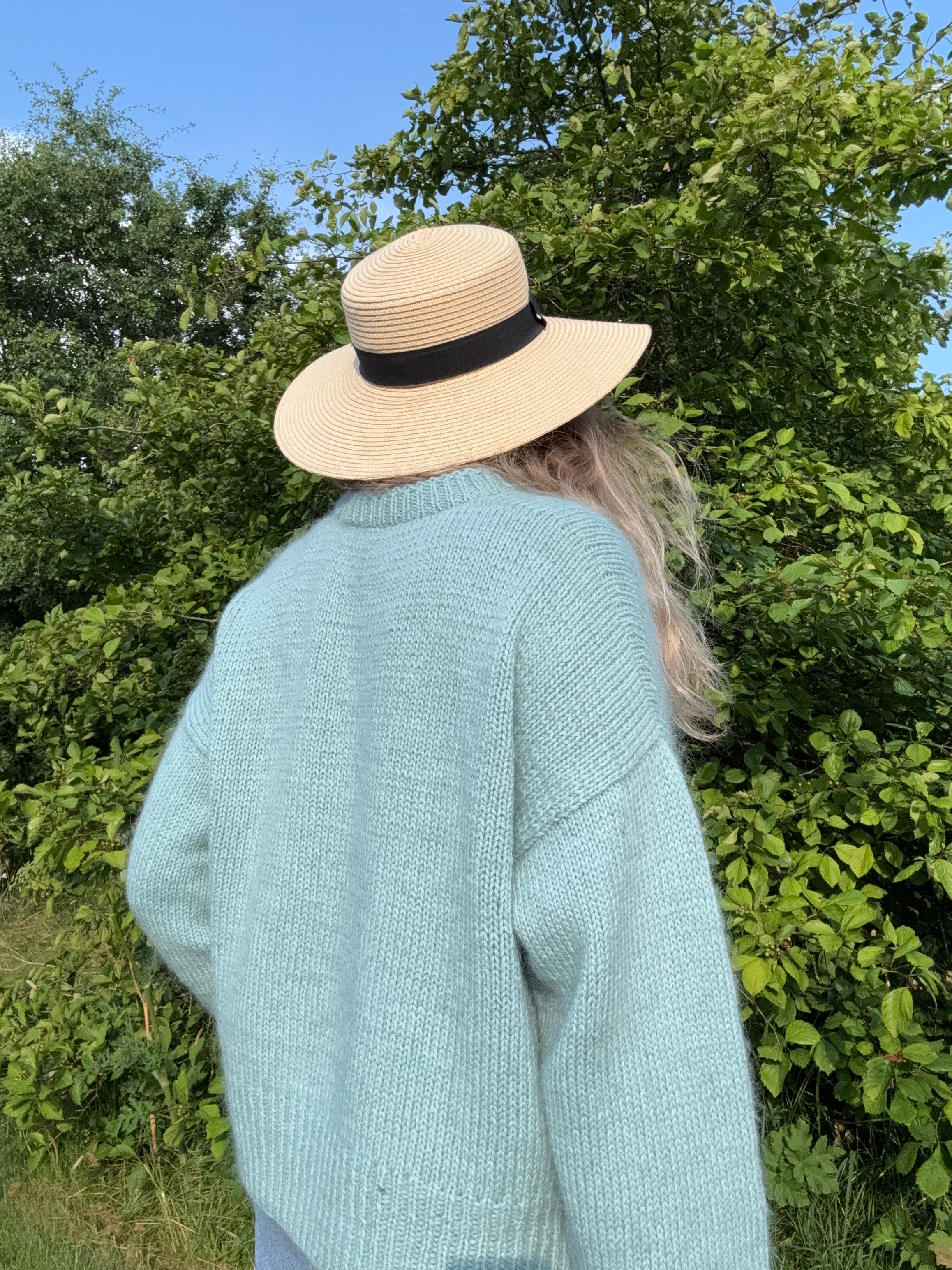 Rikke in a Heim Sweater from the design tool