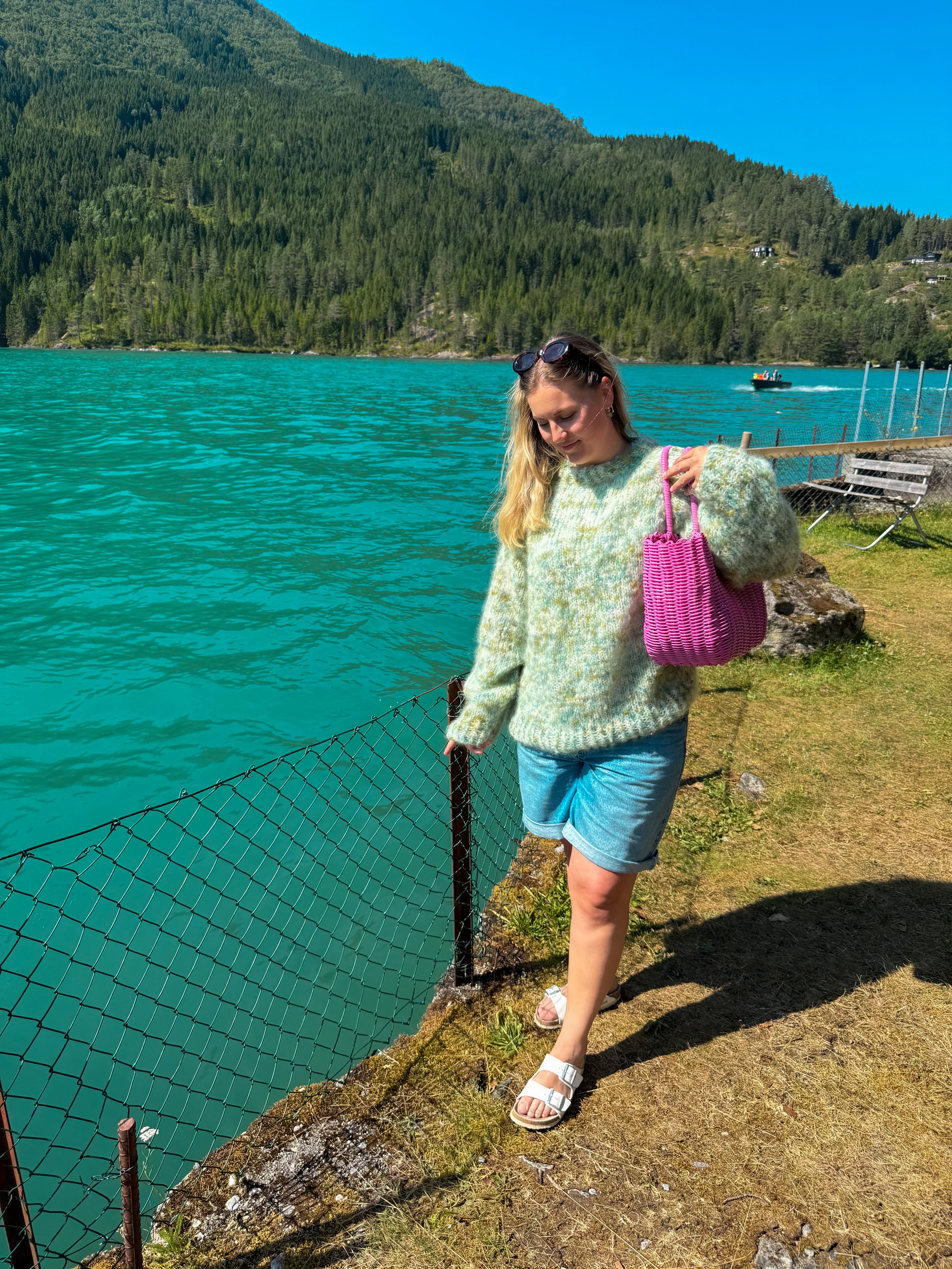 Ingvild in a Loen Sweater from the design tool
