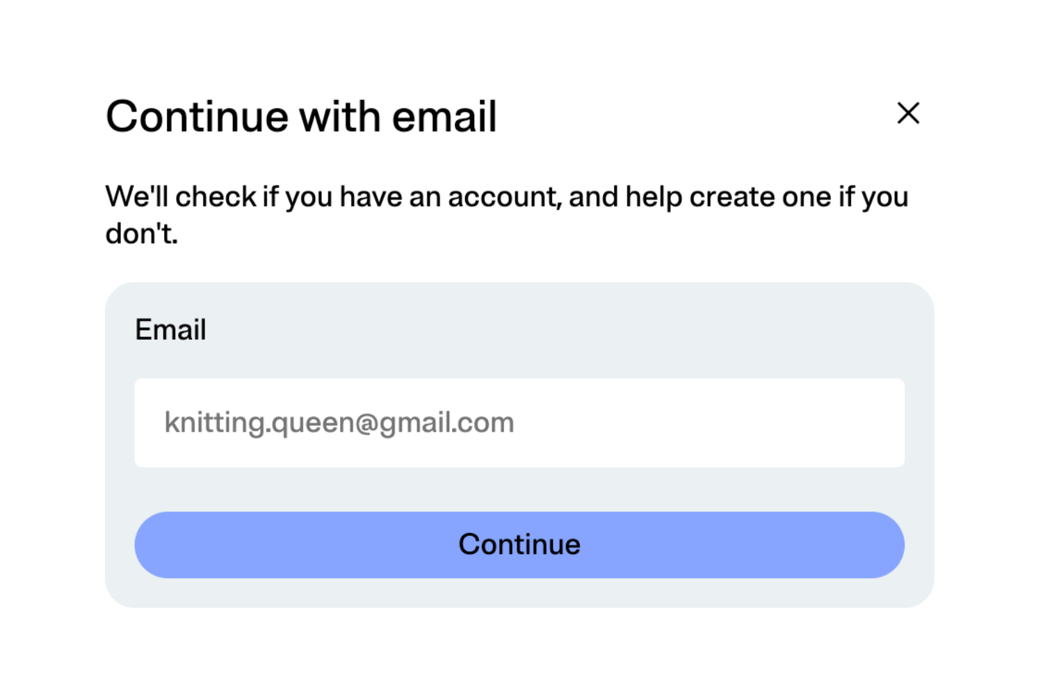 Log in with your Dreamknit account
