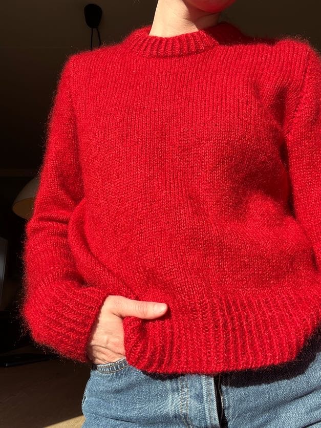 The perfect basic sweater from Dreamknit's design tool, knitted in Knitting for Olive Merino and Mohair