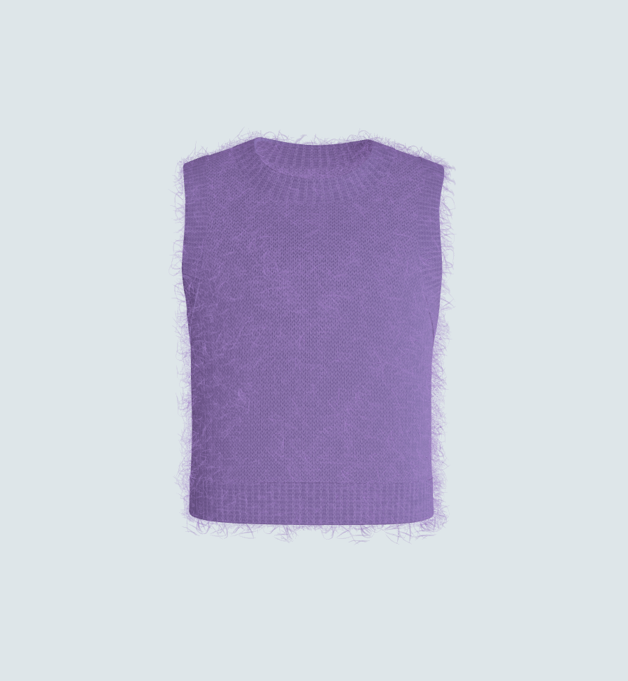 Purple knitted womens slipover dreamknit