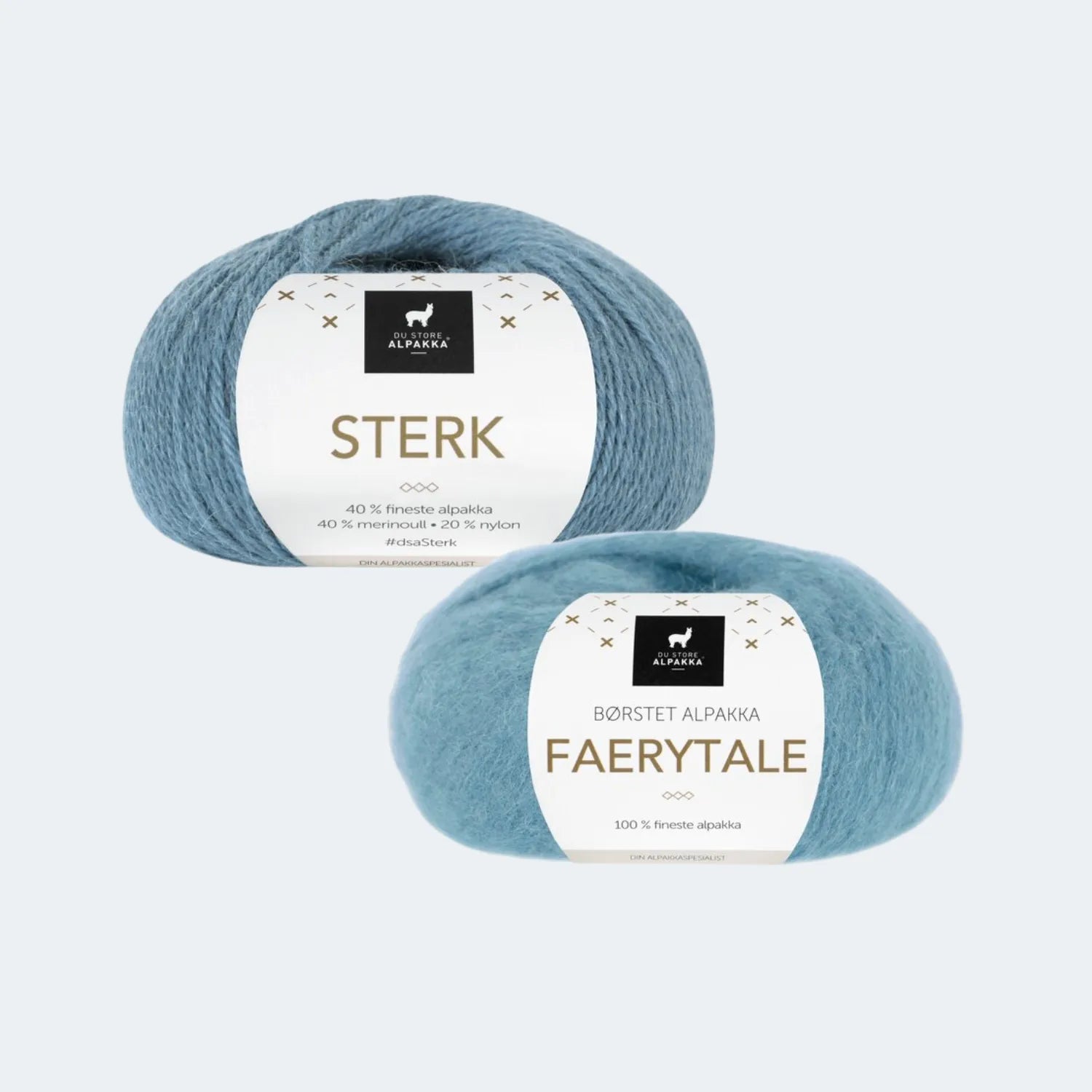 Du Store Alpakka Sterk + Du Store Alpakka Faerytale