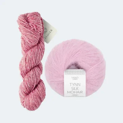 Isager Aran Tweed + Sandnes Tynn Silk Mohair